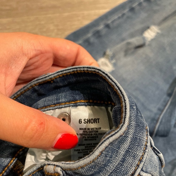 Aeropostale Ripped Skinny Jeans in Blue Size 6 Short - Picture 5 of 6